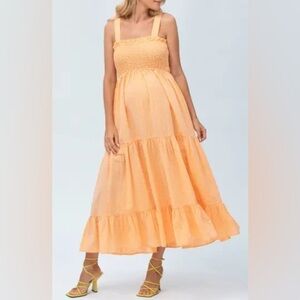 Pierre Brunelli Cotton & Linen Maternity Dress